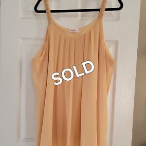 Chic Butter Yellow Sleeveless Blouse